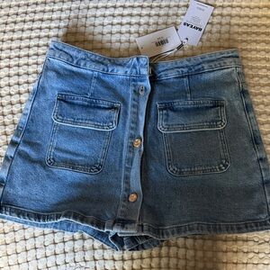 Bayeas Denim Skort with Button Detail